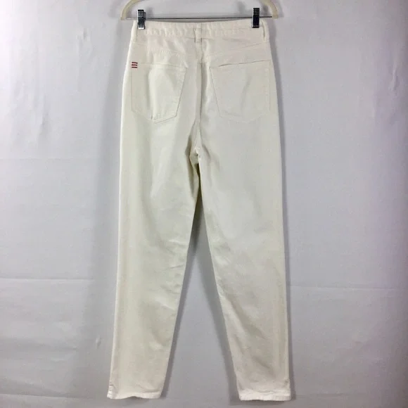 Bdg Urban Outfitters White Destroyed Mom Jeans Size 27 - Picture 8 of 11